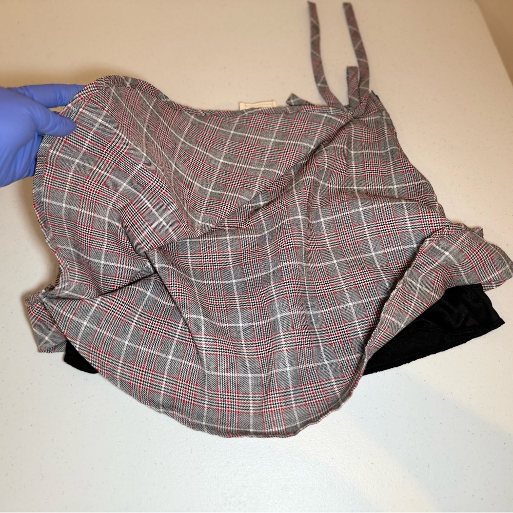 Style Rack Gray Red Mini Wrap Skort - Picture 7 of 8